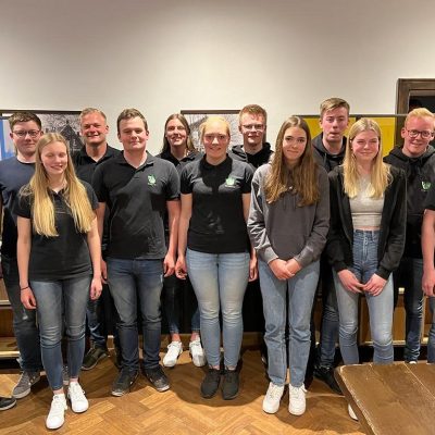v.r.n.l.: Andre Hemker, Lars Tippkötter, Nele Demmer, Jonas Demmer, Melina Hesse, Tim Wewelkamp, Jessica Hesse, Mira Karrengarn, Tibor Ackermann, Jannik Döbbeler, Katharina Niemann, Nils Hahn